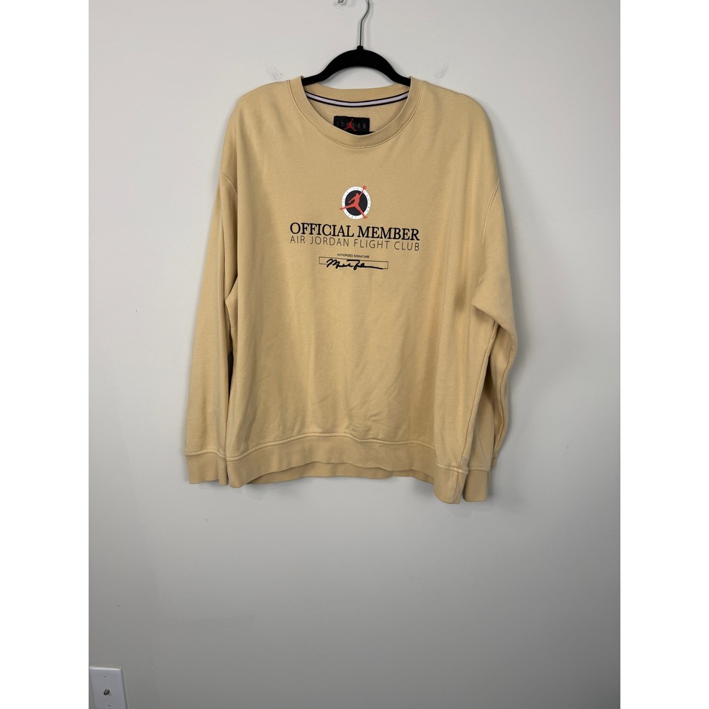 Jordan Flight MVP Men's XL Lightweight Crewneck Sesame Graphic Sweatshirt